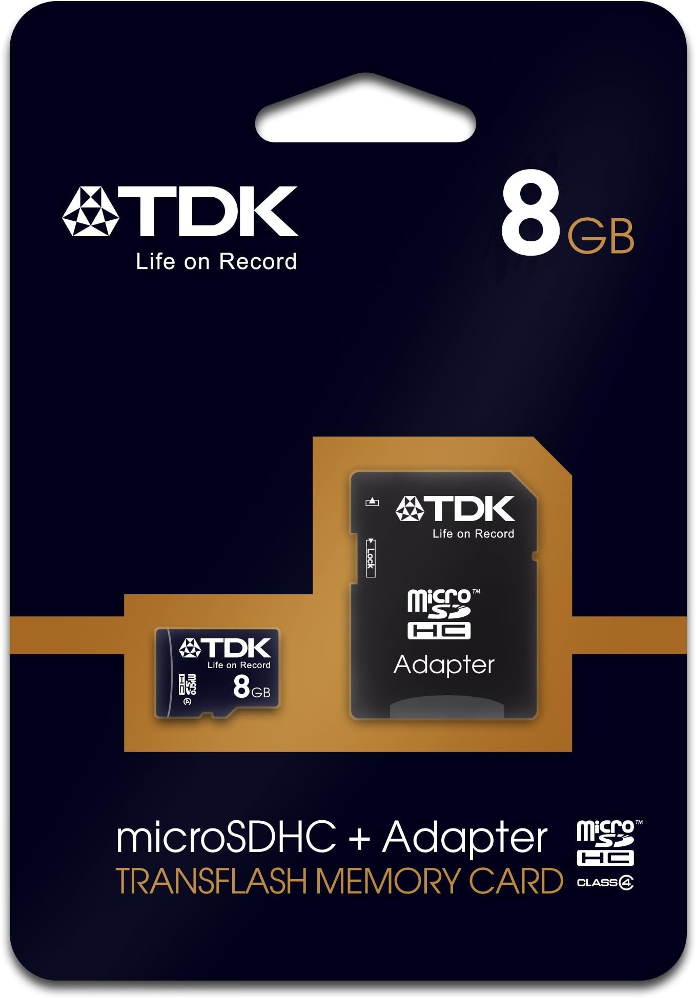 TDK 8GB Class 4 Micro SDHC Memory Card with Adapter