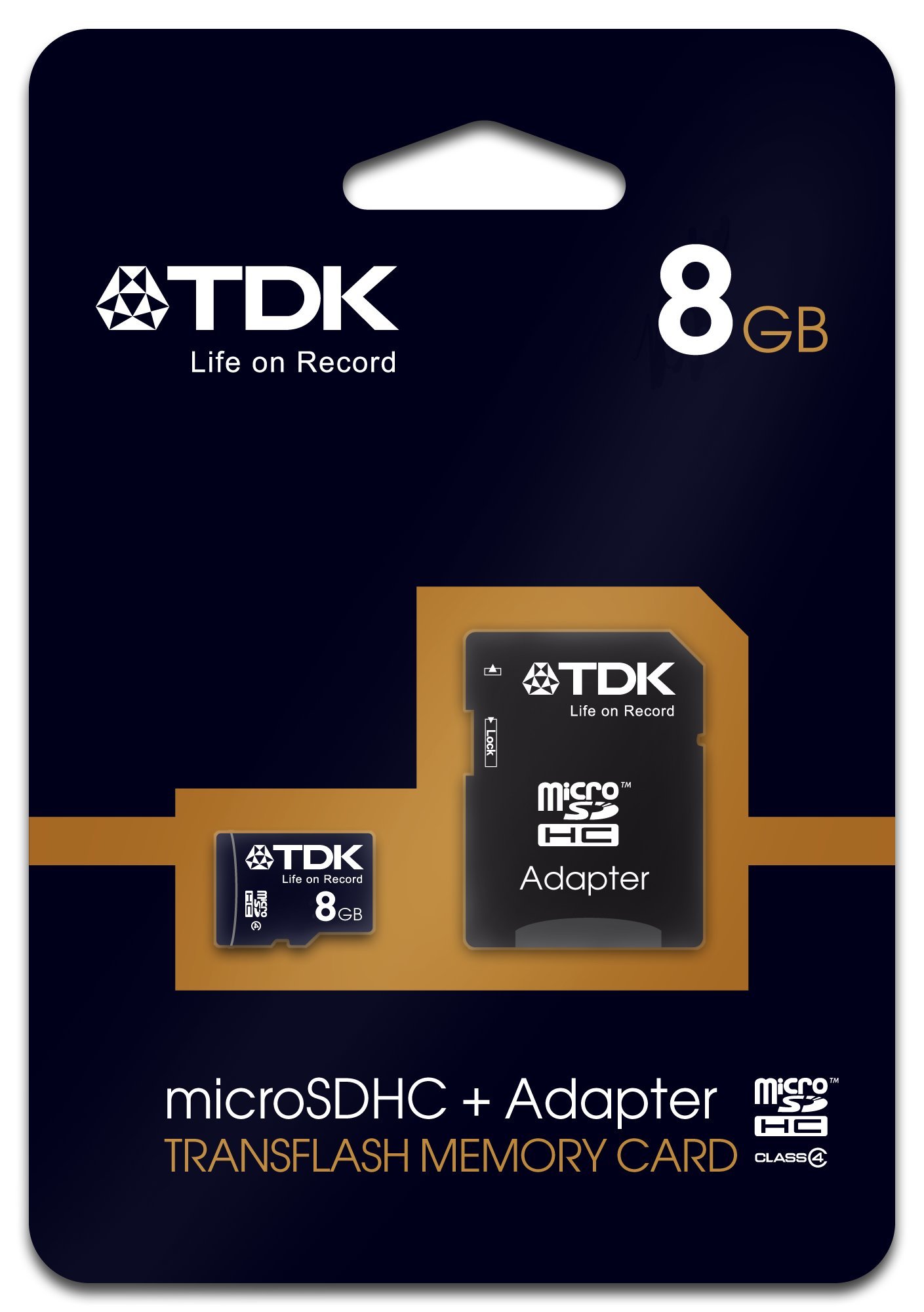 TDK 8GB Class 4 Micro SDHC Memory Card with Adapter