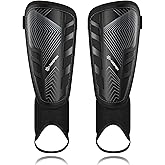 Upgraded Soccer Shin Guards for Kids Youth Adults, CE Certified AirsFish Shin Guard Sleeves Protection Gear for Boys Girls Soccer Games EVA Cushion Reduce Shocks and Injuries