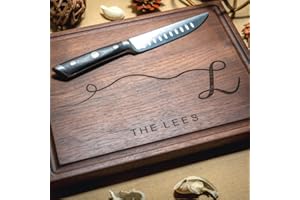 Walnut Artisan Personalized Cutting Boards, Custom Wedding, Anniversary or Housewarming Gift Idea, Wood Engraved Charcuterie 