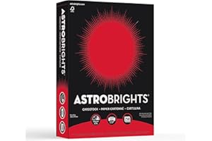 Neenah Astrobrights Premium Color Cardstock, 65 lb, 8.5 x 11 Inches, 250 Sheets, Re-Entry Red