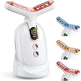 Red Light Therapy for Face, 3 Mode Face Massager Tool with Heating Vibration for Skin Care, Wrinkle Reducer Facial Massager to Soothe and Relax Skin, Micro-Current Face Beauty Device (AM-810B)