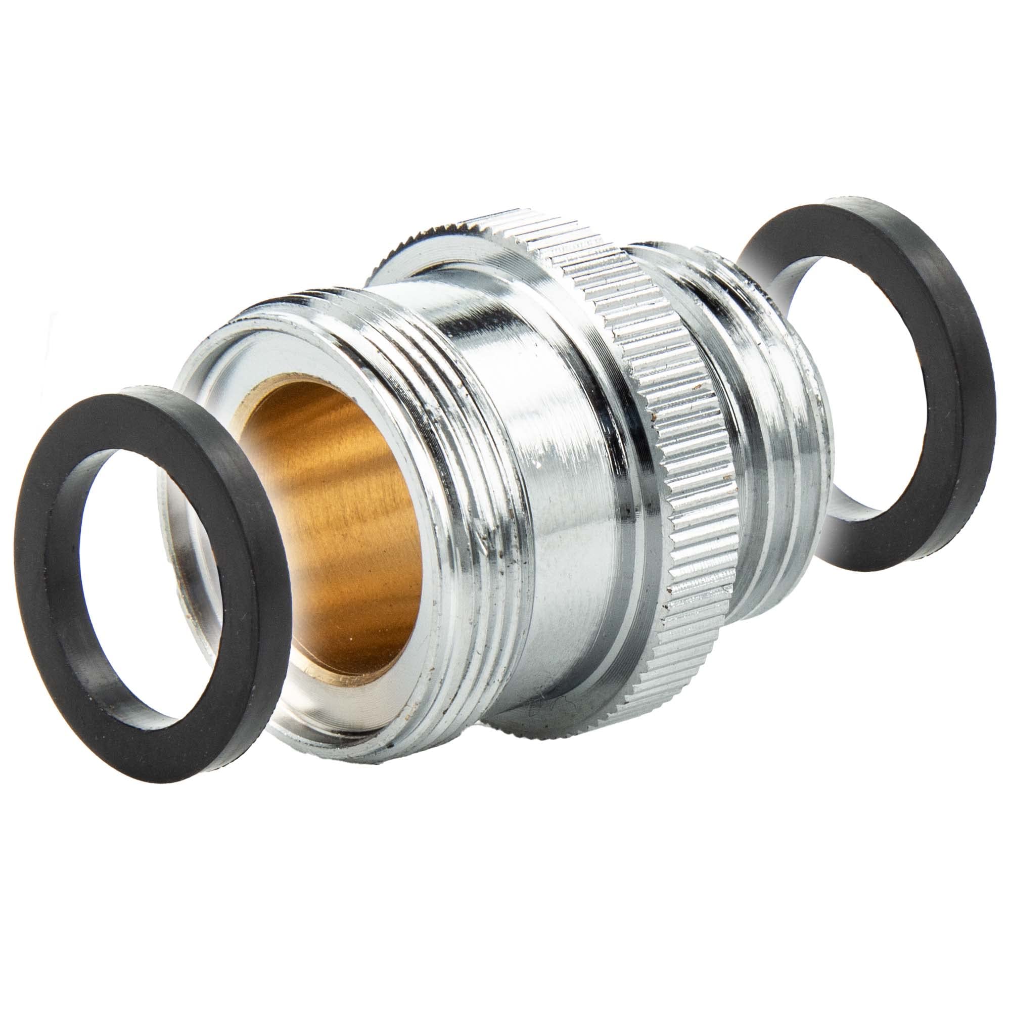tecuro Mixing Nozzle Fitting Adaptor M24 x 1 Male to 1/2 Inch Male Thread for Hose Connection Chrome-Plated Brass
