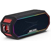 Altec Lansing Magnetic Bluetooth Speaker HYDRAJOLT 2.0, Waterproof IP67, 12W Output Power, 16H Battery, Multicolor LED, 100ft Wireless Range, Voice Assistant, USB-C Quick Charge
