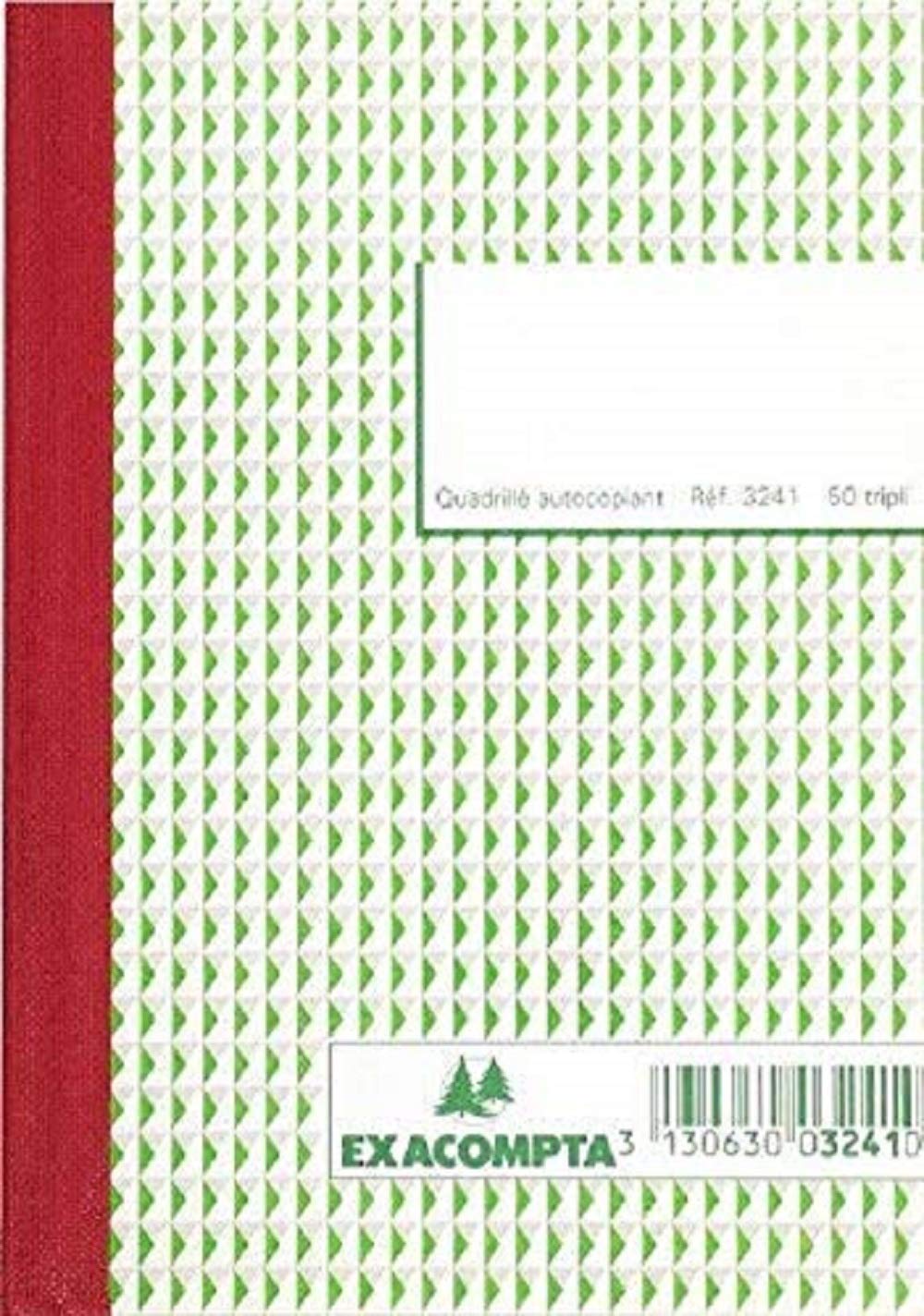 Exacompta 3241E Set of 10 Duplicate Book 5 X 5 14.8/10.5 50 Triple self-Copying Pages