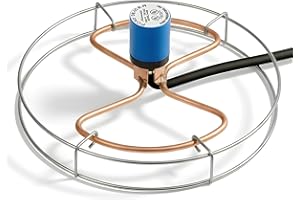 Farm Innovators 1500 Watt Cast Aluminum Submergible Water Tank Heater Deicer with Self Regulating Thermostat for Farm and Home, Silver