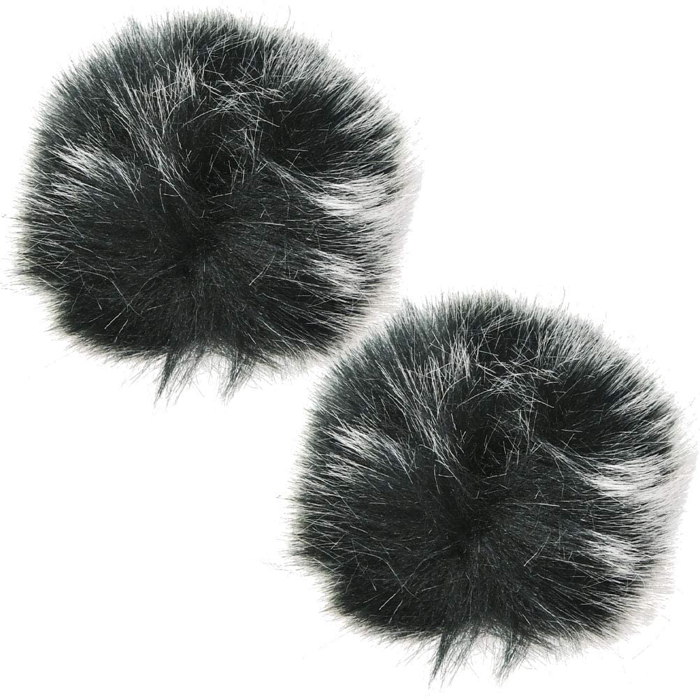 Lavalier Wind Muff,2 Pack Cover for Lapel Microphone Windscreen Wind Muff Furry Wind Muffs Outdoor for Most Lavalier Microphones