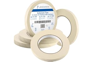 Autoclave Sterilization Tape (2-Pack, 3/4" x 60 Yards) - Dental, Medical, and Sterilizer Safe Adhesive Tape for Steam & EO Ga
