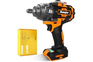 RUEQIOR Cordless Impact Wrench 1/2" for DeWalt 20V MAX Battery, Impact Wrench 1000FT-LBS(1360N.m) High Torque Brushless Electric Impact, with 4 Modes Power Impact Driver for Car, Truck, Mower (No Battery)