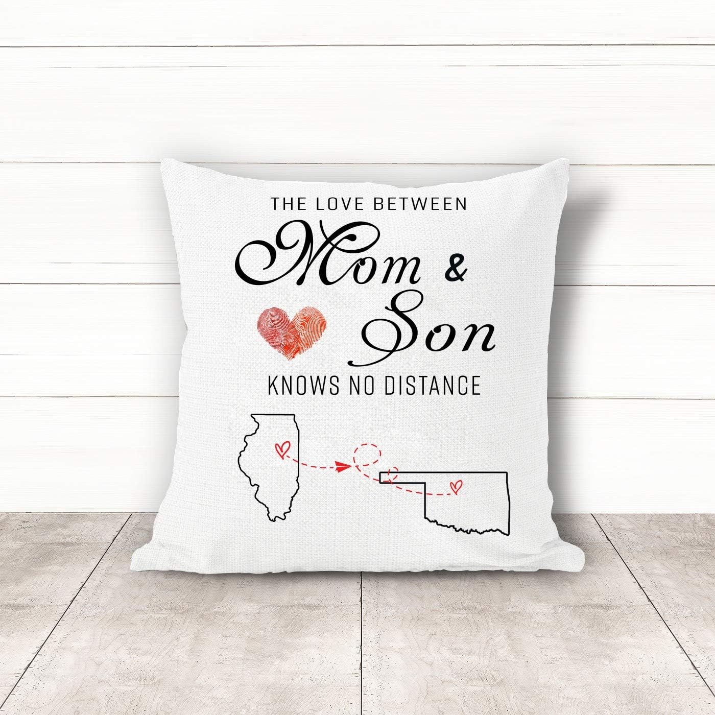 Long Distance Love Throw Pillow Covers 18 x 18Inch Two