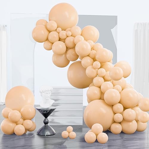 PartyWoo Apricot Balloons 121 pcs,2078