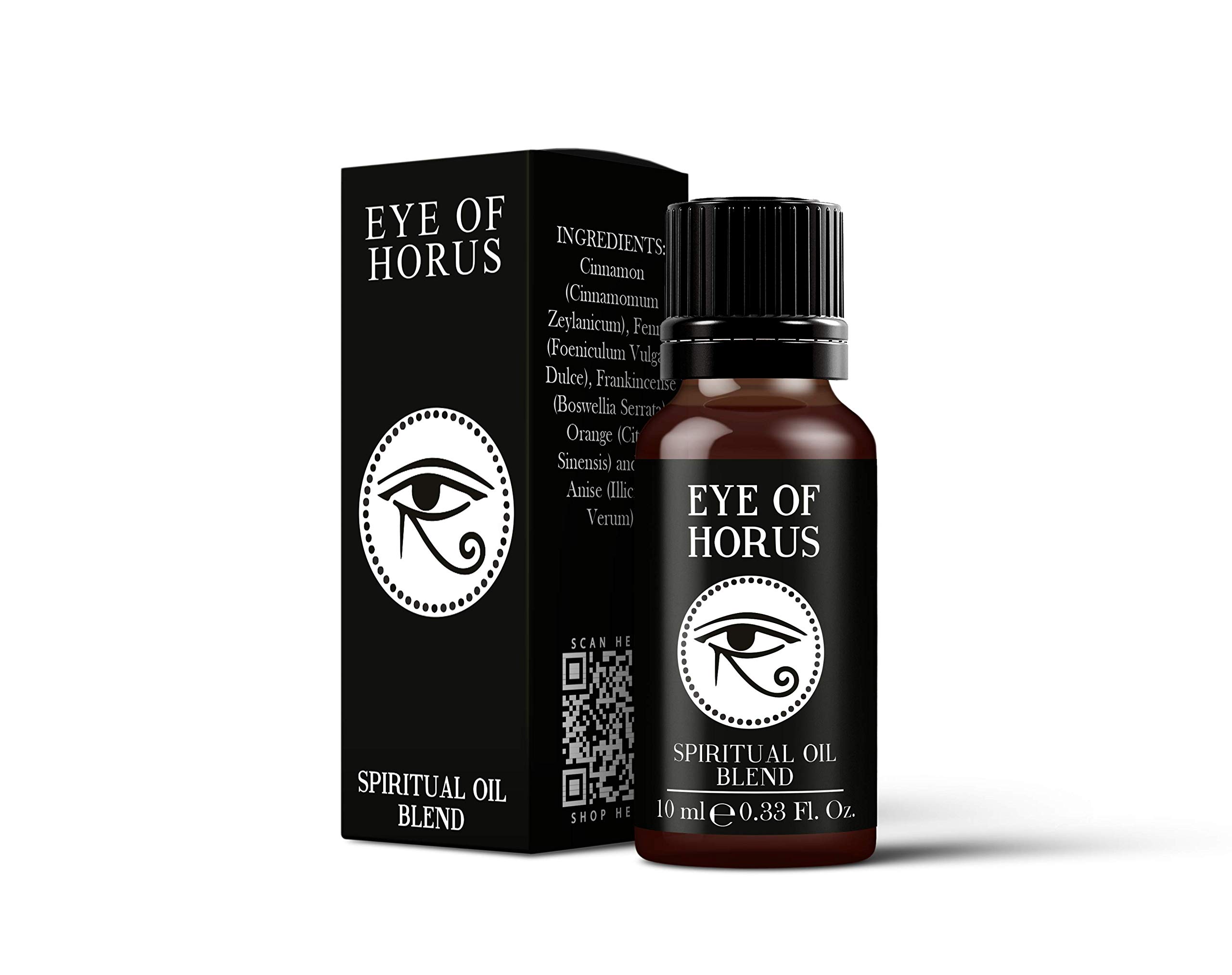 Mystix London | Eye of Horus Spiritual Essential Oil Blend 10 ml | Cinnamon • Fennel • Frankincense • Orange • Star Anise | Protection & Awareness | Vegan, GMO Free