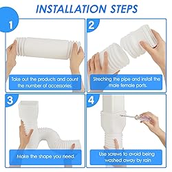 3 Pack Gutter Downspout Extensions with