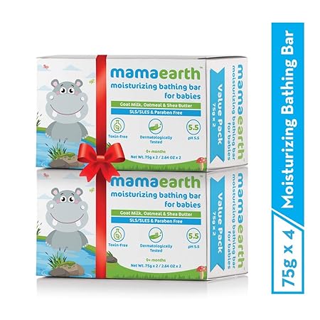 Mamaearth Bathing Bar for Babies - Pack of 4
