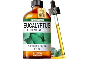 KUKKA ESSENTIAL OILS Kukka Eucalyptus Essential Oil for Diffuser, Humidifier, Skin, Hair - 4 Fl Oz / 118 ml, DIY Soap Making Scents
