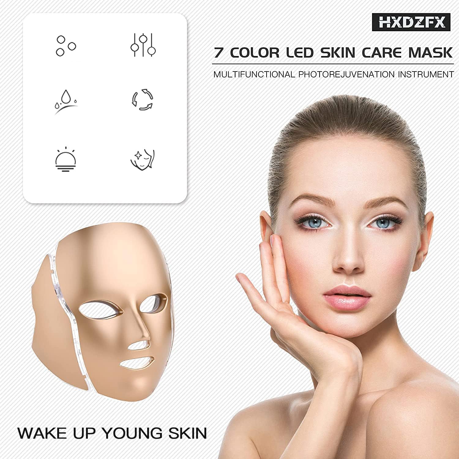 HXDZFX LED FACIAL LIGHT THERAPY MASK(HK207)