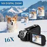 Akozon Handheld Video Camcorder 1080P 16MP 2.7in Rotatable Screen 16x Zoom view 3