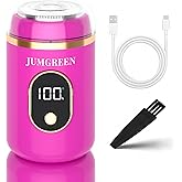 JUMGREEN Women's Portable Mini Electric Razor, Painless Rechargeable Shaver for Face, Legs, and Underarms – Compact & Travel-Friendly Design-MediumVioletRed