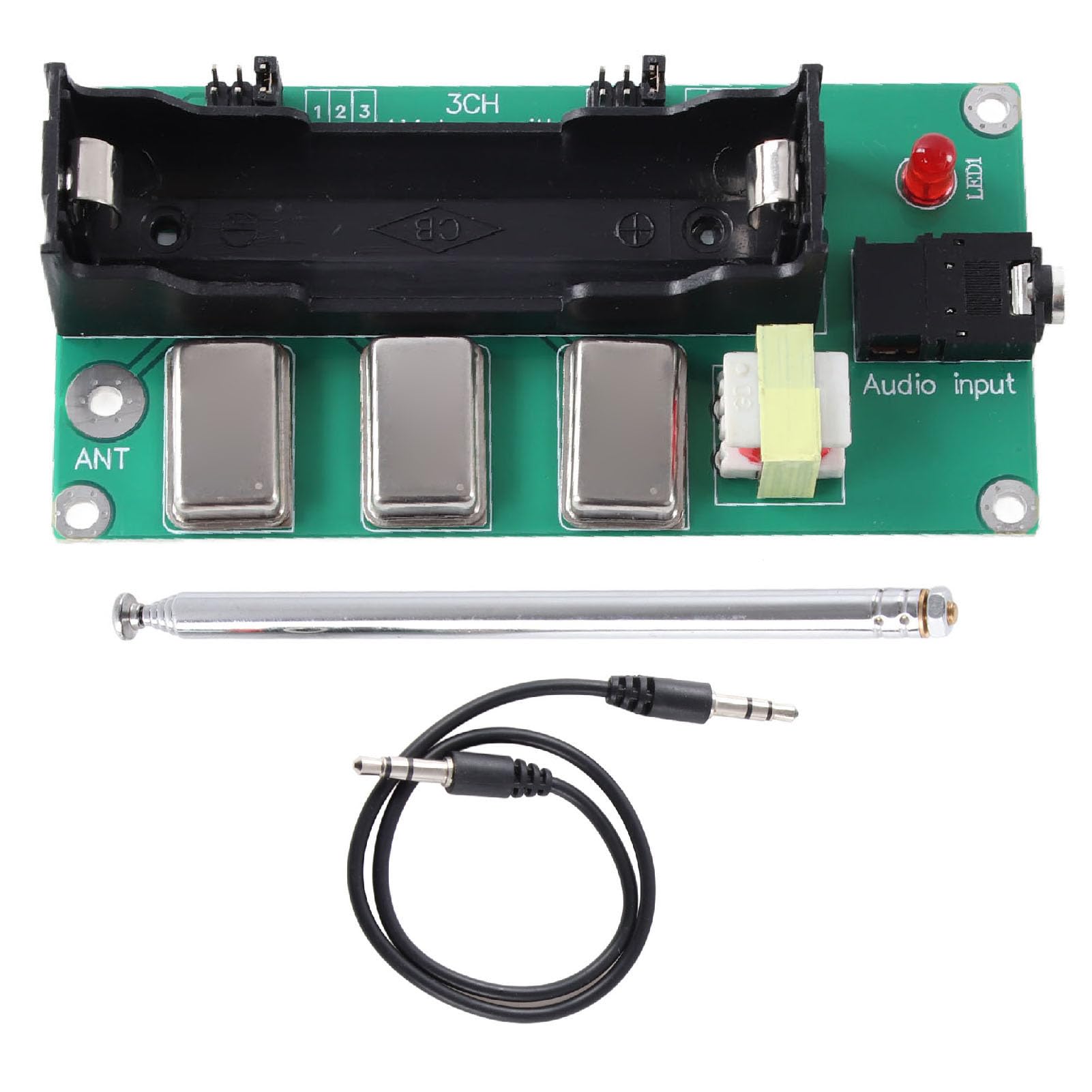 Photo 1 of Amplitude Modulation Transmitter 3.6V 1MHZ 3MHZ 5MHZ 3 Channel AM Transmitter with Antenna and Audio Cable