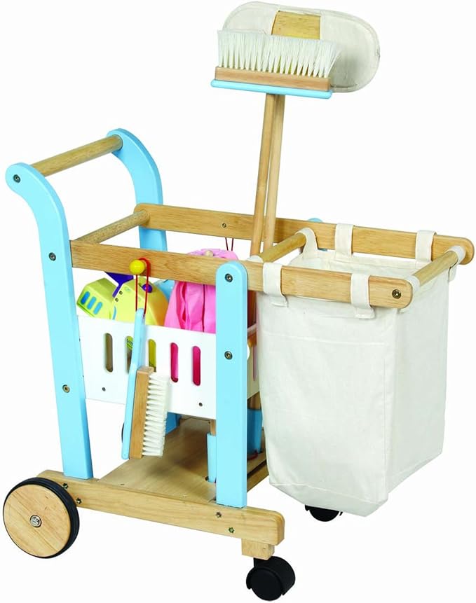toy cleaning set wooden