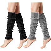 Pleneal Leg Warmers for Women - 1/2/3 Pairs Fashion Cable Knit Warm Leg Warmers 80s Accessories for Party Sports Yoga