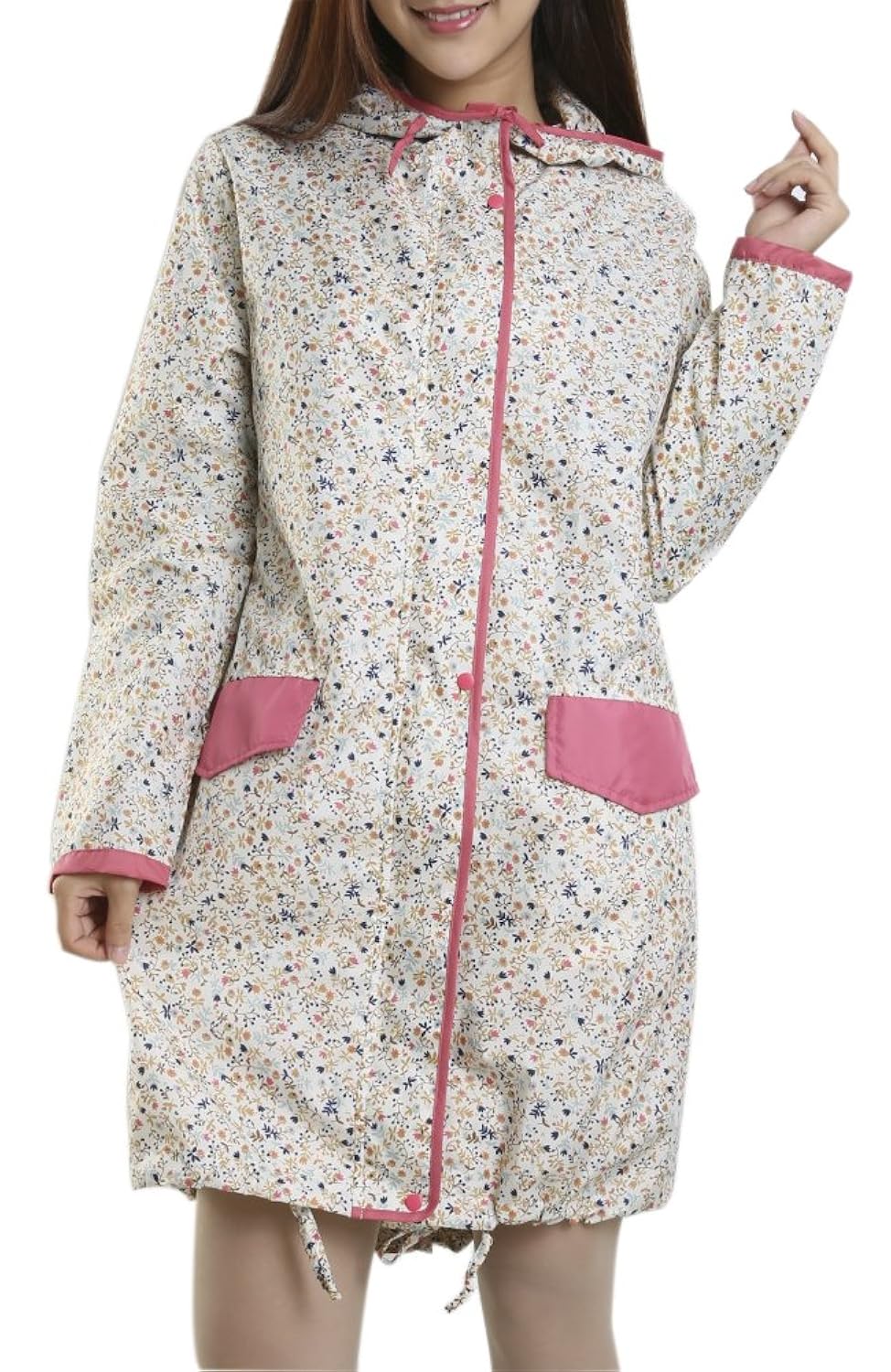 qzunique women's fashion outdoor packable rain jacket