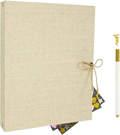 Amazon Com Scrapbook Photo Album Photo Scrapbook Wedding Guest Book Album With 60 Black Pages Great For Anniversary Valentines Day Gifts Family Scrapbook Diy Scrapbooking Kit Beige