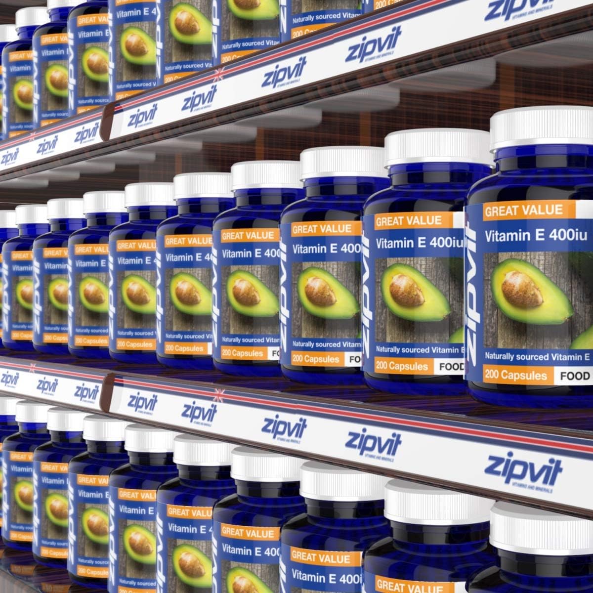 Zipvit Vitamin E Capsules 400IU, Natural D-Alpha Tocopherol, Supports Cell Protection from Oxidative Stress, 200 Capsules - Image 5