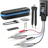 FNIRSI LCR-ST2 100kHz LCR Meter Tweezer SMD &amp; Through-Hole Component Tester | ESR/Q/D/&theta;/X, Auto Resistor Inductor Capacitor Tester, Diode Continuity Voltage Test, Auto Sort &amp; Compare, Full-Band Scan
