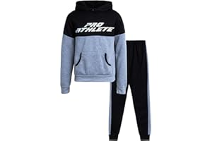 Pro Athlete Boys' Sweatsuit Set - 2 Piece Fleece Pullover Hoodie and Jogger Sweatpants (8-16)