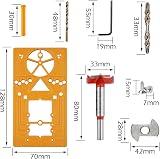 Hyber&Cara Forstner Drill Bit Hinge Jig 35mm Depth Stop Kit view 2