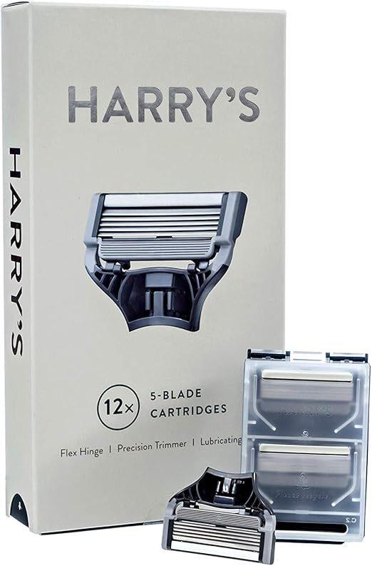 Harrys Razor Blades (3 Packs of 4) in Durable Hinged Water Friendly