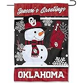 Oklahoma Sooners Holiday Winter Snow Garden Banner Flag