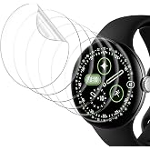 Misxi 6-Pack Soft Screen Protector for 45mm Pixel Watch 5/4/3 | TPU Cover for Google Pixel Watch 5/4/3, Scratch Resistant Self-Repairing No Bubble Protector