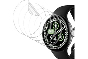 Misxi 6 Pack Clear Screen Protector for Google Pixel Watch 4/3 45mm, Soft TPU No Bubble Self-Healing Free Installation Ultra-HD Protection Protector for Pixel Watch