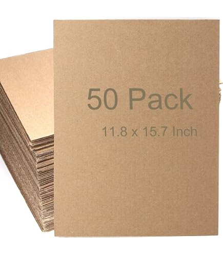 KEILEOHO 30 Pack 12x12 Inch Corrugated Cardboard Sheets - 1/4" Thick, 5 Layer, For Packing & Crafts