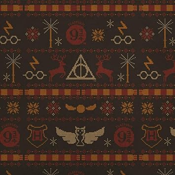 Amazon Com Graphics More Harry Potter Sweater Pattern Premium Kraft Roll Gift Wrap Wrapping Paper Furniture Decor