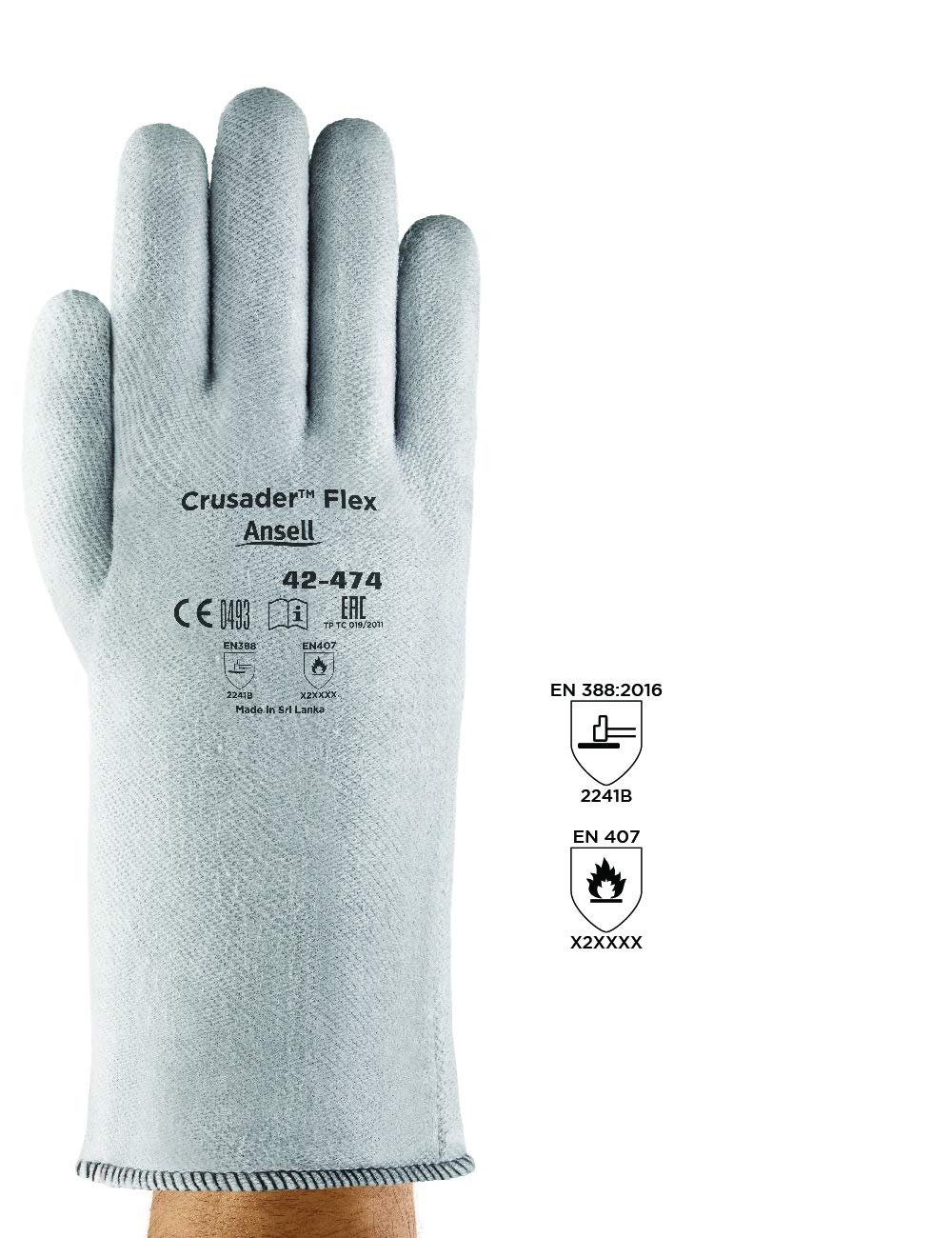 Ansell ActivArmr Heat Resistant Nitrile Gloves, Industry Safe PPE, Special Mechanics & Chemical Use - Image 4