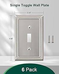 TREEWELL 6-Pack Single Toggle Light Switch Cover