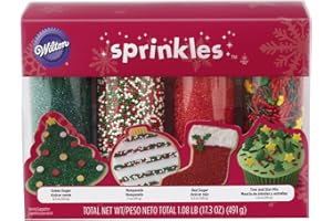 Wilton Holiday Sprinkles, 4 Count