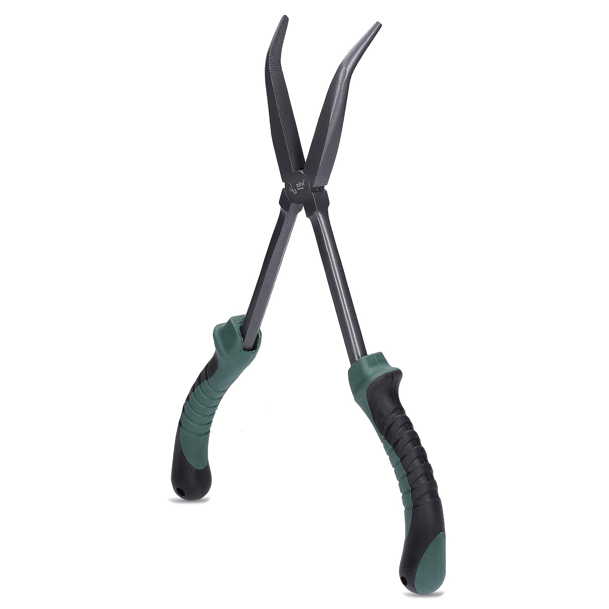 Zite Fishing Curved Hook Remover Pliers XXL - High Carbon Steel Tool with Comfort Grips