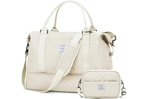 SUNMOP Weekender Bags for Women, Travel Duffel Bags with Shoe Compartment,Personal Item Travel Bag Carry on Overnight for women