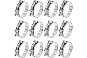 AKIHISA 12 Pack 3 inch T-Bolt Hose Clamps, Stainless Steel_304 Working Range 83mm-91mm for 3" Hose ID, Turbo Intake Intercooler Clamp for Automotive