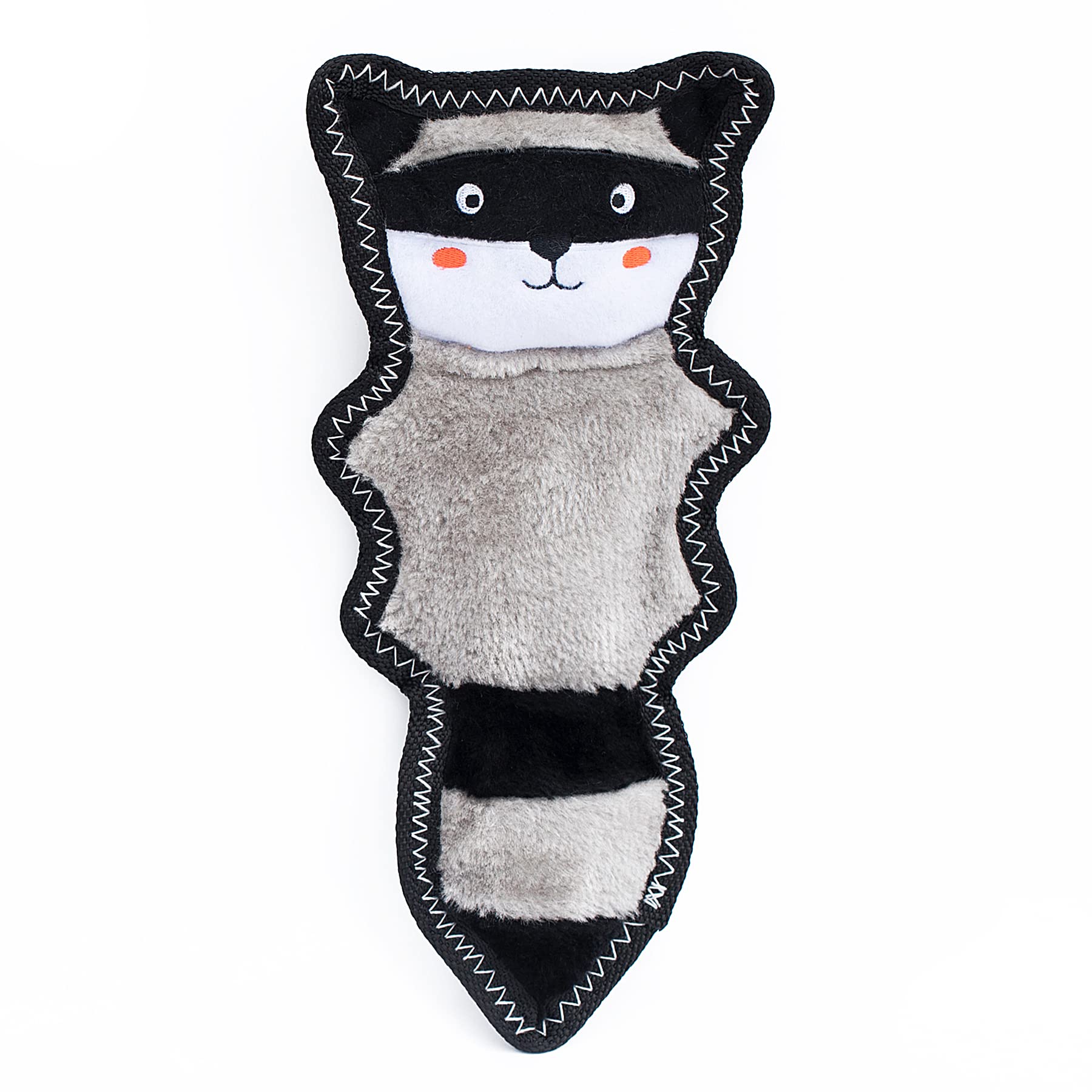ZippyPaws Z-Stitch Skinny Peltz Dog and Puppy Toy - Raccoon