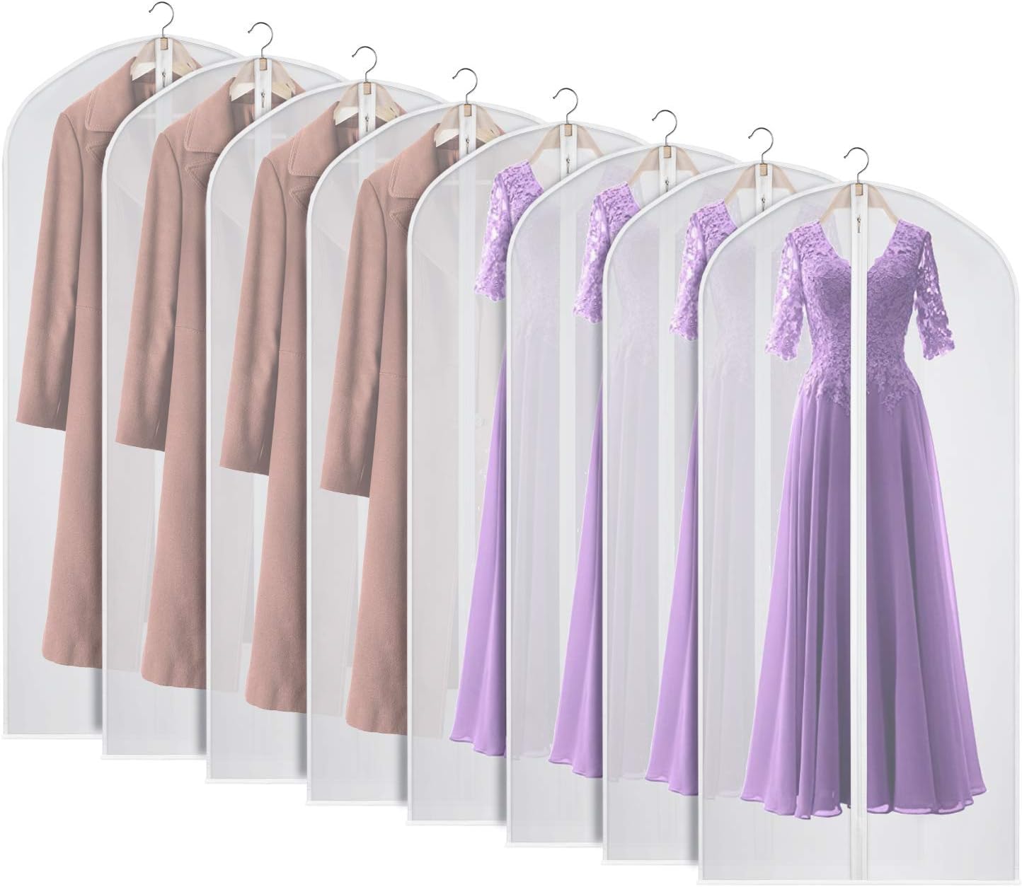 URMI Kleidersäcke 60 Zoll 3er Set - Atmungsaktiv Mit Sichtfenster Für Anzüge & Mäntel