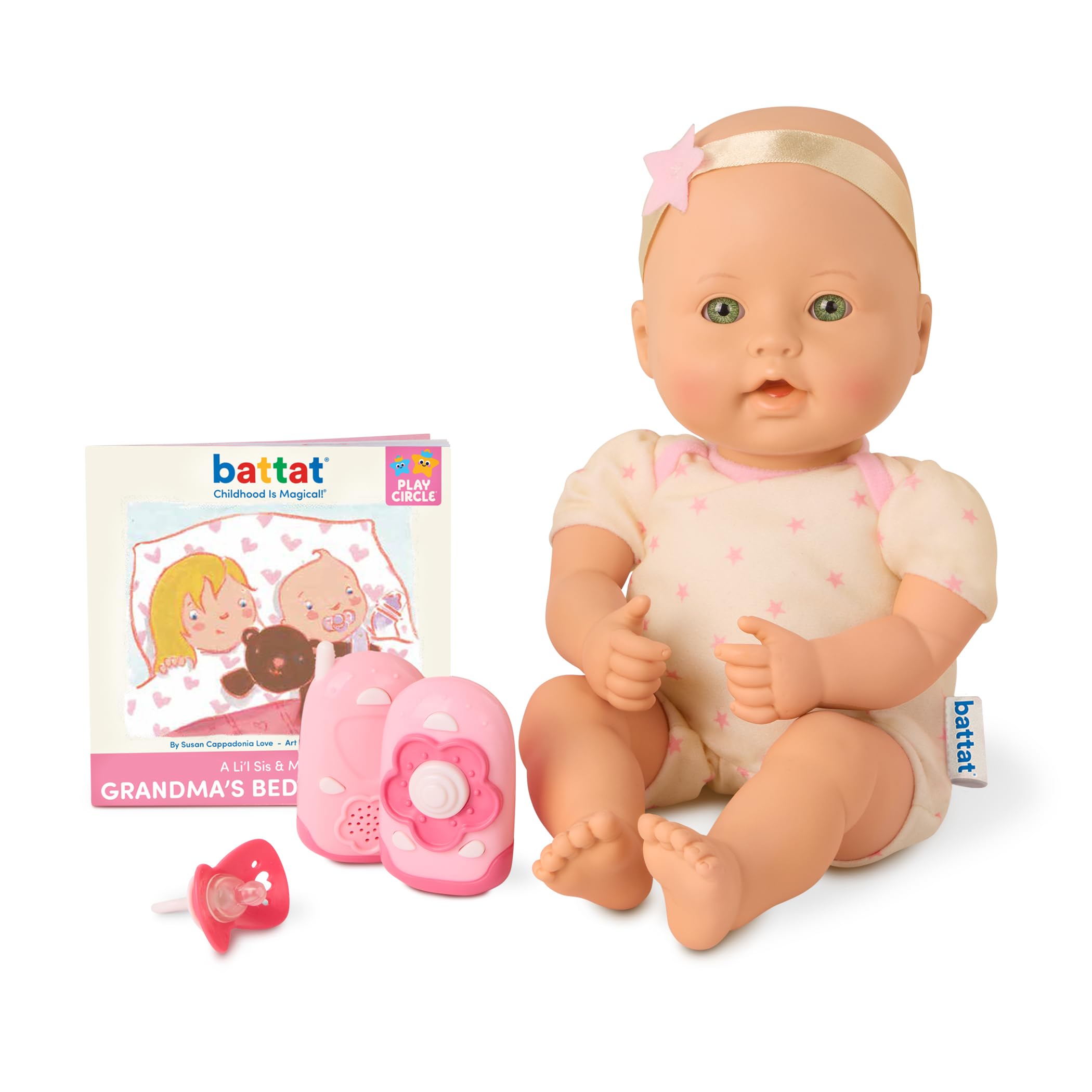 Baby Sweetheart by Battat – Bed Time 12-Inch Soft – Body Newborn Baby Doll with Easy – to – Read Story Book and Accessories
