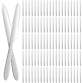 Nuenen 100 Pieces Dinner Knives Set, 8.3 Inches Durable Butter Knife Stainless Steel Serrated Table, Steak Silverware for Home, Restaurant, Kitchen, Dishwasher Safe and Mirror Polished