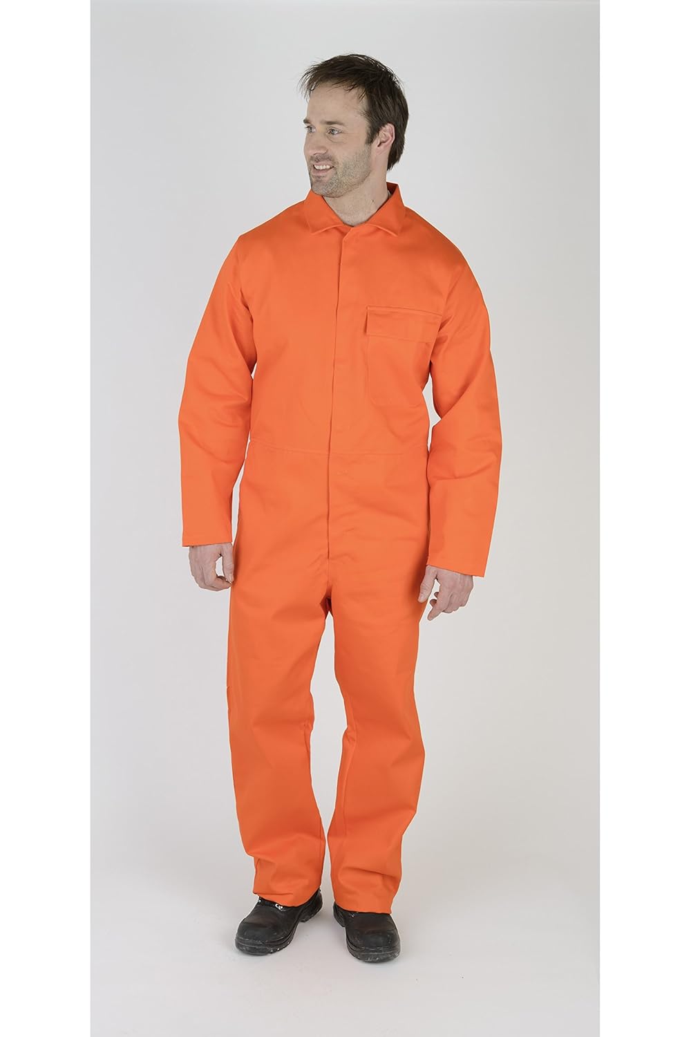 Mens Orange Cotton Rich Work Overalls (100cm (40") Tall) Amazon.co.uk