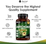 New Leaf Artichoke Extract Tablets 120 x 1000mg Black Pepper 5% Cynarin UK view 4