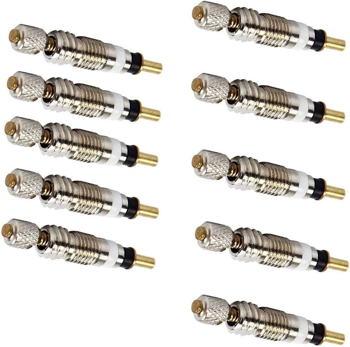 TATAFUN Universal Presta Valve Bodies [10 Pieces] Presta Valve Core Universal Removable for Tubeless Tires